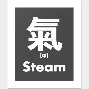 Steam Chinese Character (Radical 84) Posters and Art